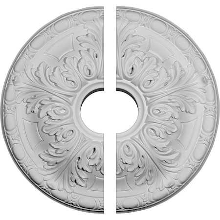 Ekena Millwork Granada Ceiling Medallion, Two Piece (Fits Canopies up to 4 1/4"), 15 3/4"OD x 3 1/2"ID x 5/8"P CM16GA2-03500